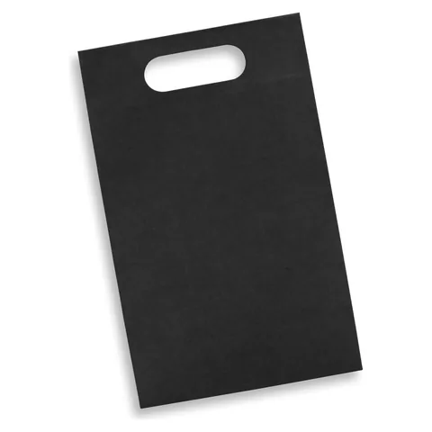 Die Cut Paper Wine Bag black