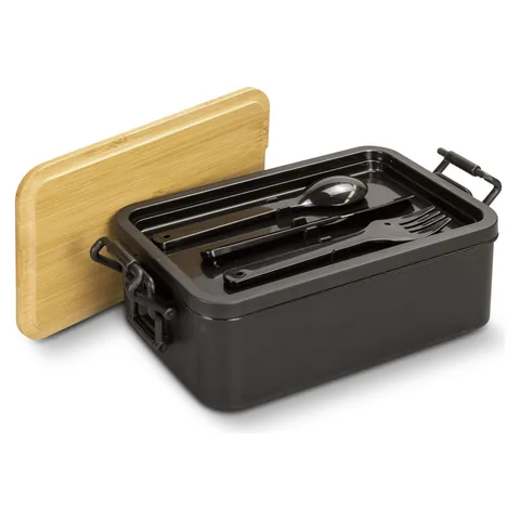 Luncheon Expandable Lunch Box in black