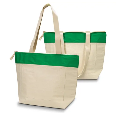 Emporium Cotton Cooler Tote bright green