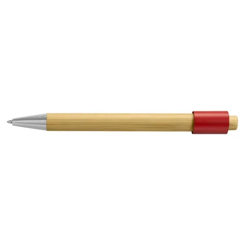Unwind Bamboo Spinner Pen red