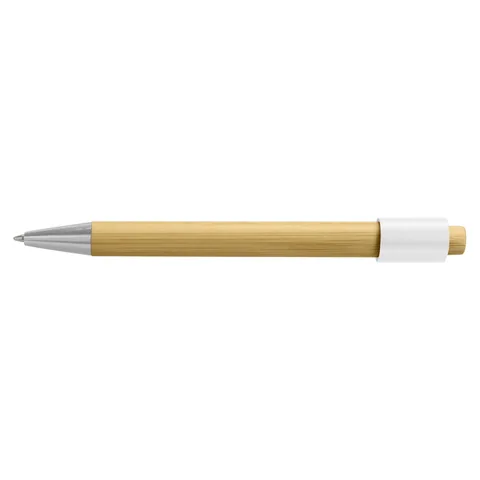 Unwind Bamboo Spinner Pen in white