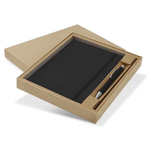 Omega Fashion Notebook and Pen Gift Set black