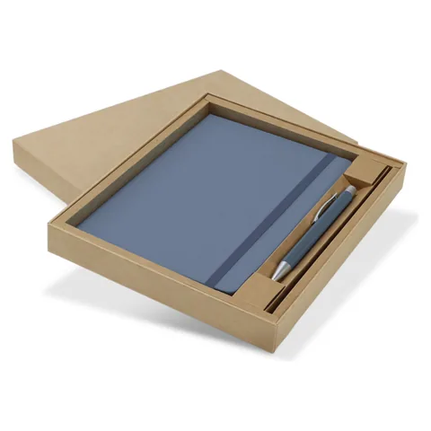 Omega Fashion Notebook and Pen Gift Set blue