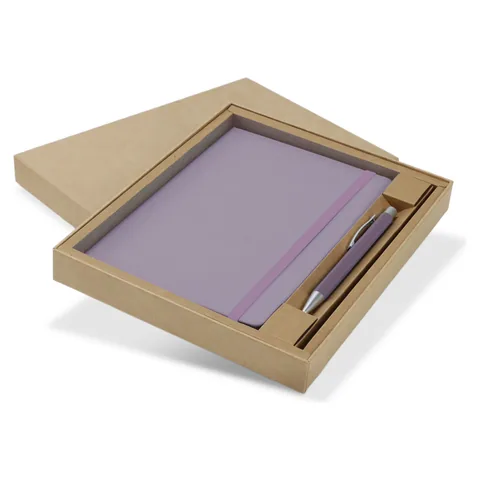 Omega Fashion Notebook and Pen Gift Set purple