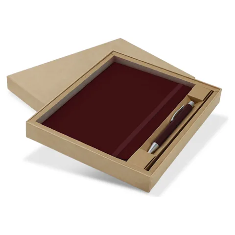Omega Fashion Notebook and Pen Gift Set red