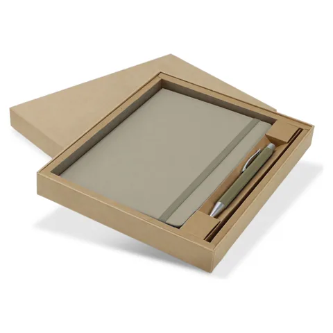 Omega Fashion Notebook and Pen Gift Set in white
