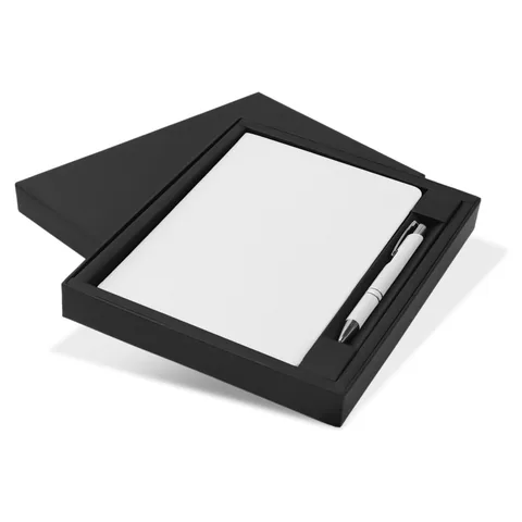 Kingston Notebook and Pen Gift Set in white