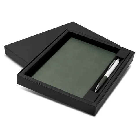 Genoa Notebook and Pen Gift Set in grey