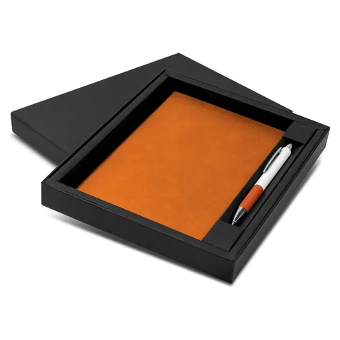 Genoa Notebook and Pen Gift Set orange