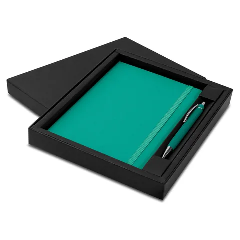 Omega Notebook and Pen Gift Set teal