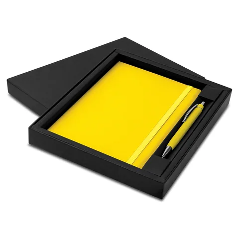 Omega Notebook and Pen Gift Set yellow