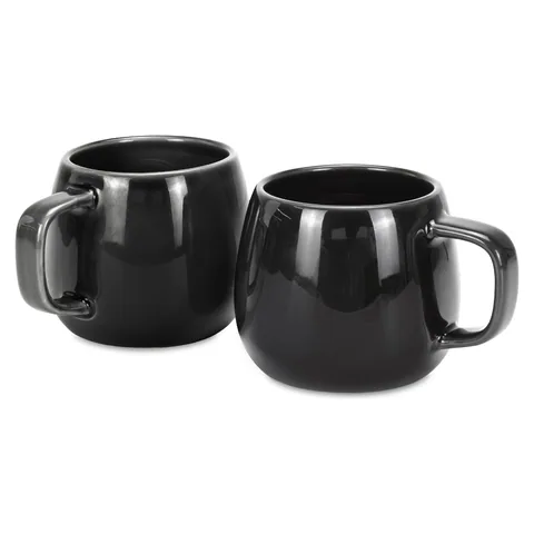 Keepsake Moda Coffee Mug, Set of 2 grey