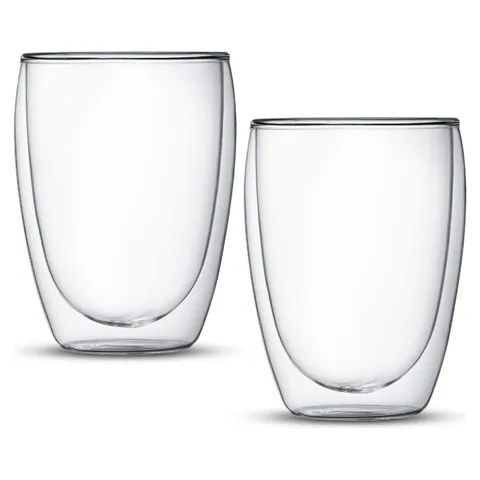 Bodum Pavina Double Wall Glasses - Medium - Set of 2 in clear