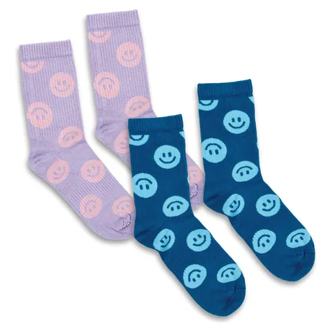 Pixel Knitted Bamboo Crew Socks - Set of 2