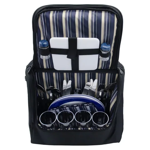 Adventure 4 Set Picnic Basket Inside