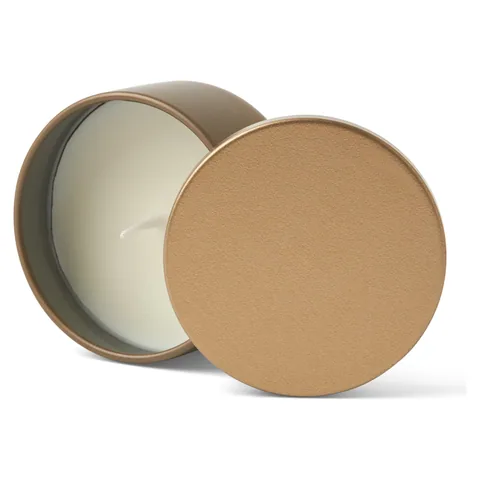 Mini Tin Candle Gold open