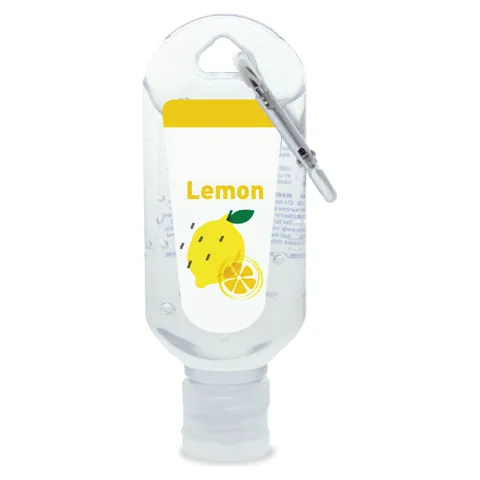 Lemon Scented 60mL Hand Sanitiser with Carabiner