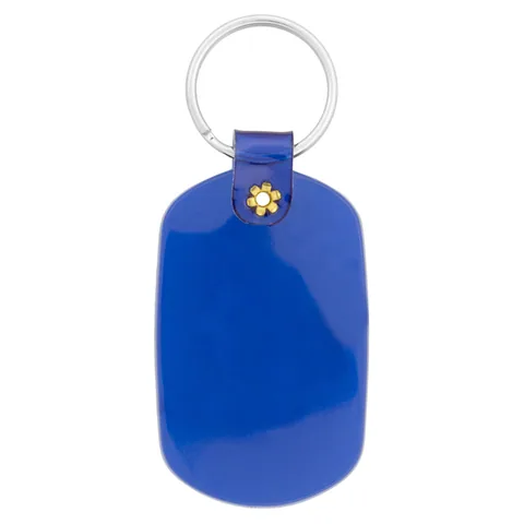 Oval Keychain in Blue