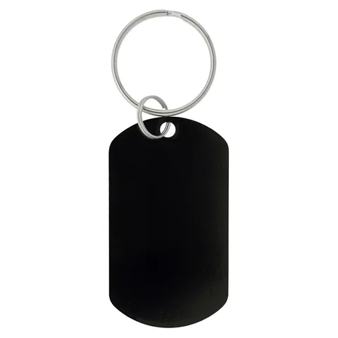 Dog Tag Keychain Black