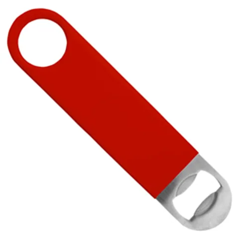 Bartender's Vinyl Bottle Opener Red