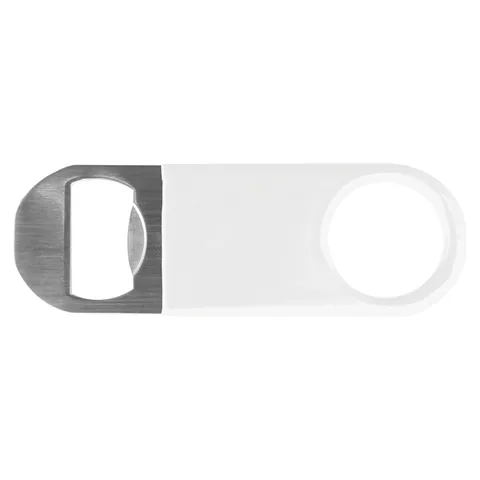 Bartender's Stubby Vinyl Bottle Opener White