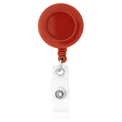 Round Badge Holder Red