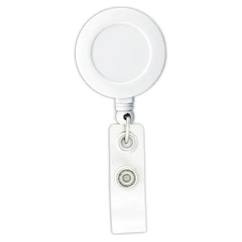 Round Badge Holder White