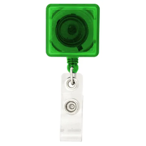 Rectangle Badge Holder Green