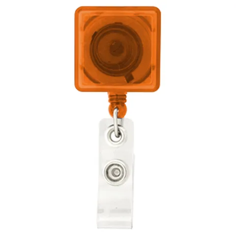 Rectangle Badge Holder Orange