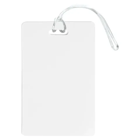 Imprinted Mini Luggage Tag in White