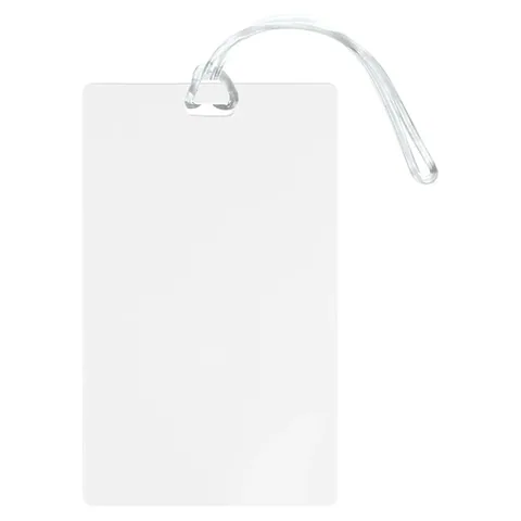 Imprinted Large Luggage Tag in White