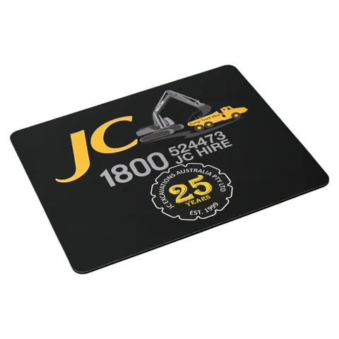 Fabric Mouse Mat 225mm (w) x 185mm (h) 3mm Thick Natural Rubber