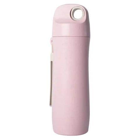 Grano 420ml Wheat Straw Water Bottle Pink