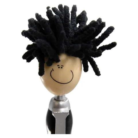Mop Head Pen with Stylus in Black-f