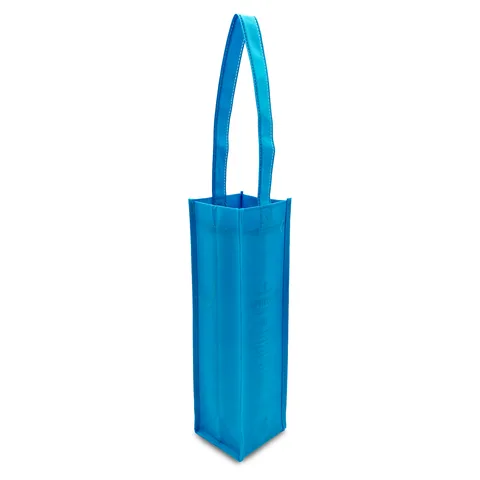 Non-Woven Single Wine Tote Bag in Blue