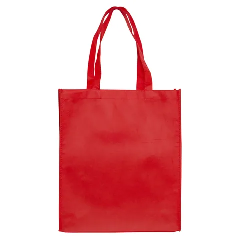 Large Shopping Tote Bag with Gusset Red