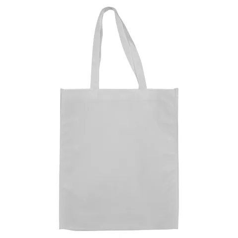 Large Shopping Tote Bag with Gusset White