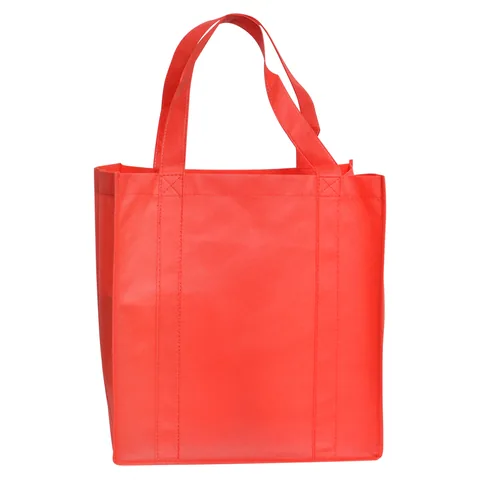 Shopping Tote Bag with Gusset Red