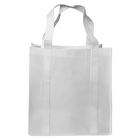 Shopping Tote Bag with Gusset White