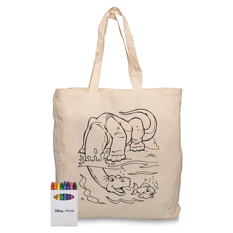 Squiggle Calico bag + Crayon set