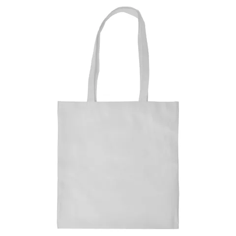 Shopping Tote Bag with V Gusset White