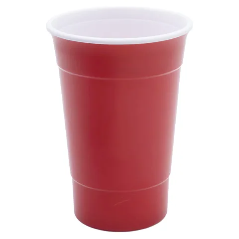 Double Wall Party Cup 470mL Red