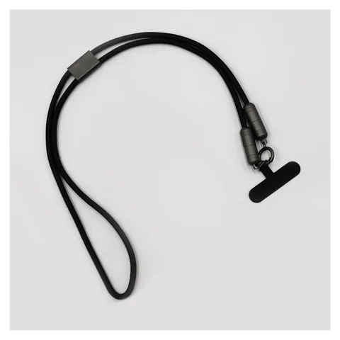 The Cable Guy Data & Charging Lanyard in Black